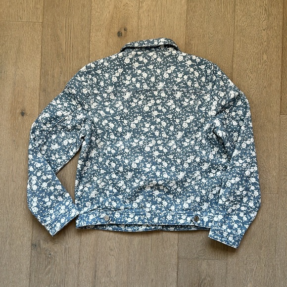 NWT sezane wilfrield jacket size S two tone blue flower print - Picture 9 of 14